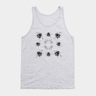 Bumblebees pattern - Victorian Illustration Tank Top